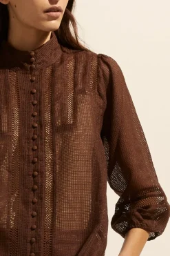zoe kratzmann Focus Top-Chocolate|Women Tops
