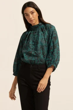 zoe kratzmann Fuse Top-Green Floral|Women Tops
