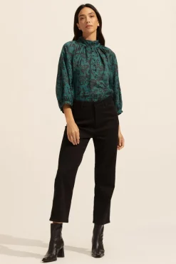 zoe kratzmann Fuse Top-Green Floral|Women Tops