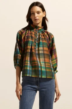 zoe kratzmann Fuse Top-Kaleidoscope Check|Women Tops