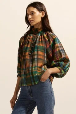 zoe kratzmann Fuse Top-Kaleidoscope Check|Women Tops