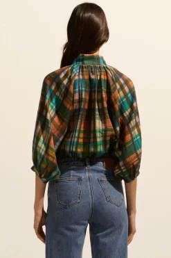 zoe kratzmann Fuse Top-Kaleidoscope Check|Women Tops