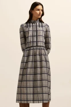 zoe kratzmann Gleam Dress-Ink/Porcelain Check|Women Dresses