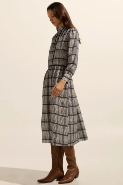 zoe kratzmann Gleam Dress-Ink/Porcelain Check|Women Dresses