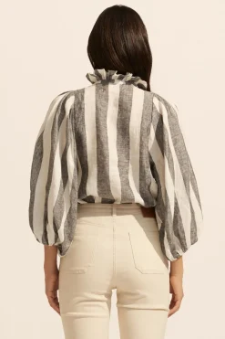 zoe kratzmann Grant Top-Black Wide Stripe|Women Tops