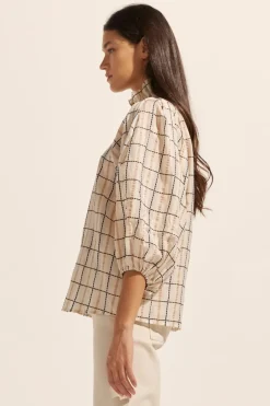 zoe kratzmann Grant Top-Ivory Check|Women Tops