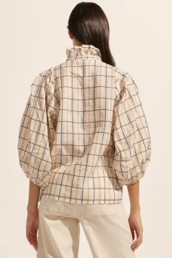 zoe kratzmann Grant Top-Ivory Check|Women Tops
