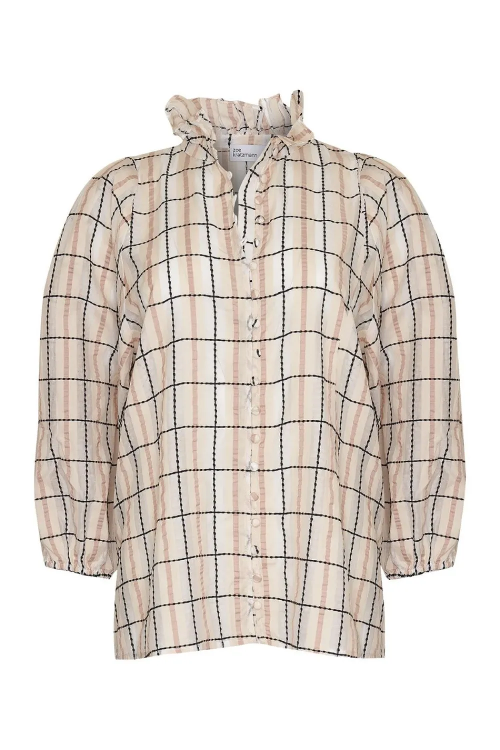 zoe kratzmann Grant Top-Ivory Check|Women Tops