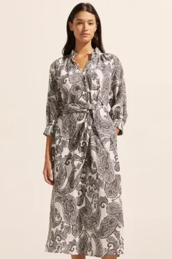 zoe kratzmann Halcyon Dress-Black Paisley|Women Dresses