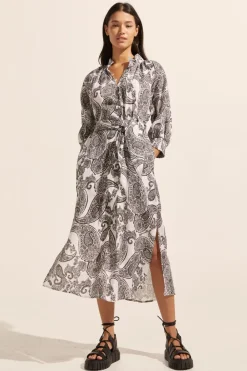 zoe kratzmann Halcyon Dress-Black Paisley|Women Dresses