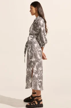 zoe kratzmann Halcyon Dress-Black Paisley|Women Dresses
