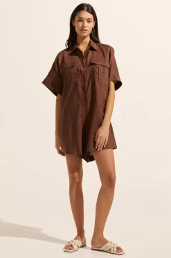 zoe kratzmann Heed Jumpsuit-Carob|Women Dresses