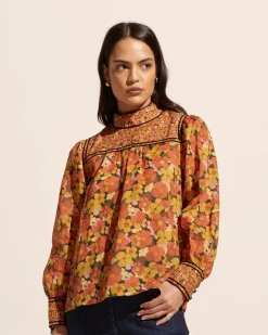 zoe kratzmann Horizen Top-Sunset Floral|Women Tops