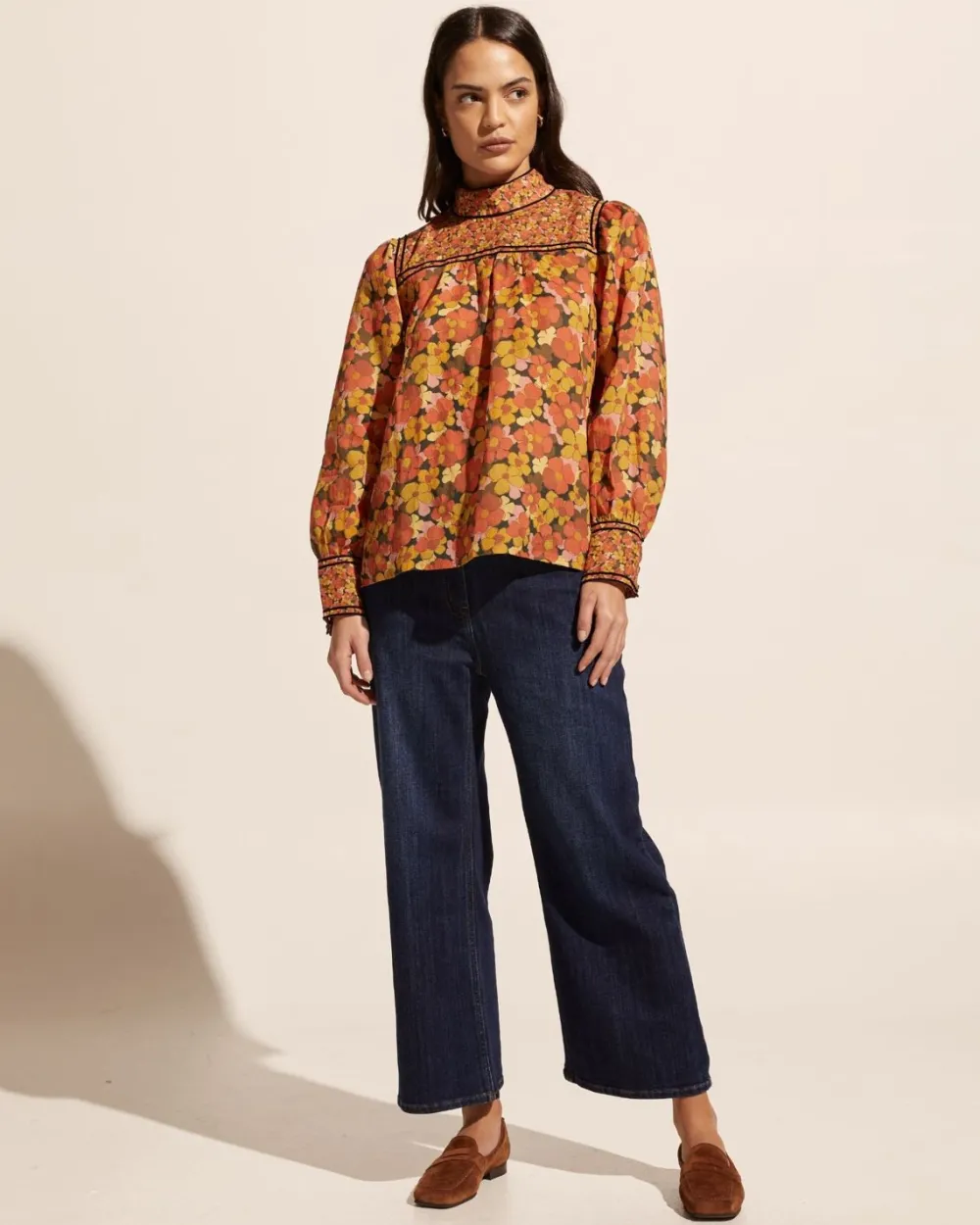 zoe kratzmann Horizen Top-Sunset Floral|Women Tops