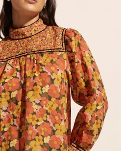 zoe kratzmann Horizen Top-Sunset Floral|Women Tops