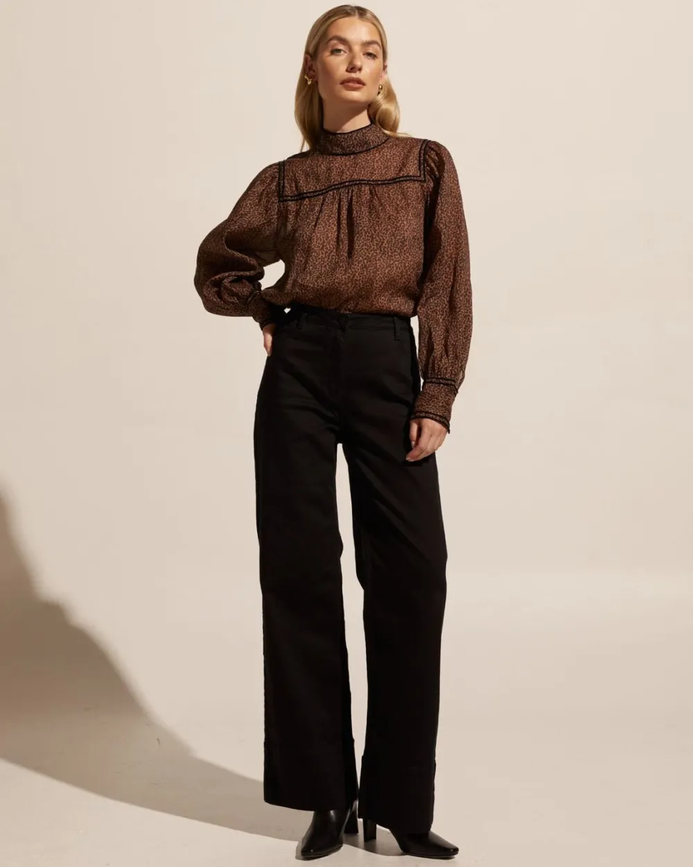zoe kratzmann Horizen Top-Toast Leopard|Women Tops