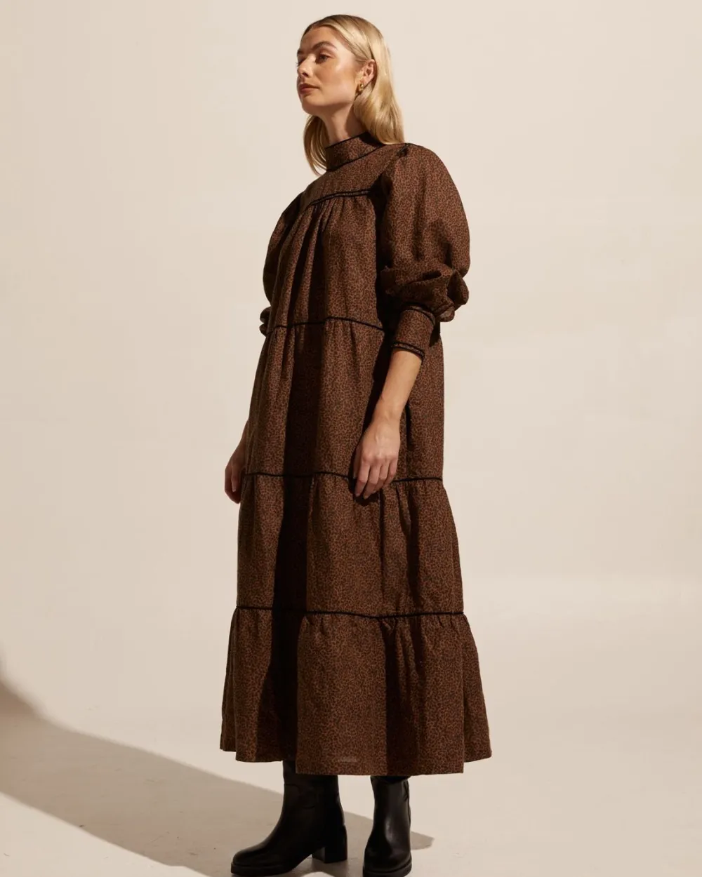 zoe kratzmann Imprint Dress-Toast Leopard|Women Dresses