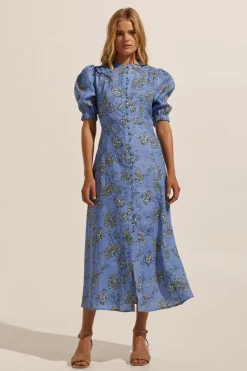 zoe kratzmann Impulse Dress-Azure Botanic|Women Dresses