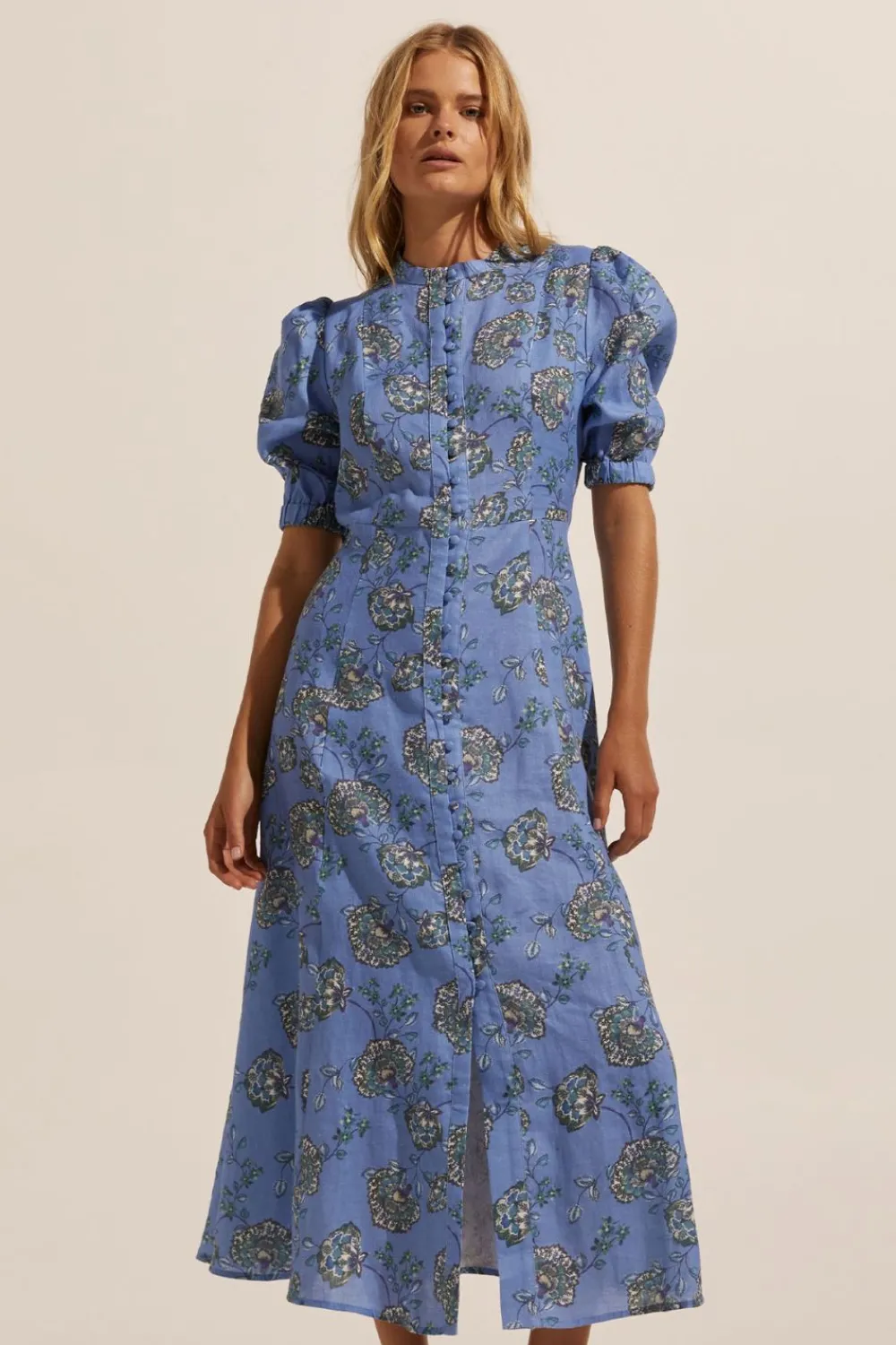 zoe kratzmann Impulse Dress-Azure Botanic|Women Dresses