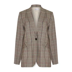 zoe kratzmann Index Jacket-Navy/Chocolate Check|Women Jackets