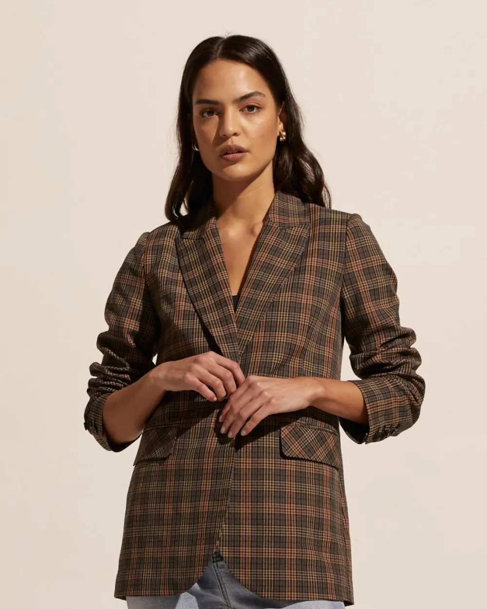 zoe kratzmann Index Jacket-Toasted Check|Women Jackets