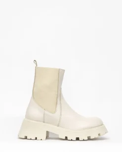 zoe kratzmann Inset Boot-Beige Leather|Women Boots