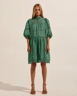 zoe kratzmann Intrigue Dress-Pine|Women Dresses