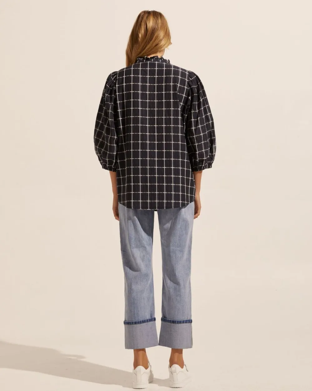 zoe kratzmann Lilt Top-Black Check|Women Tops