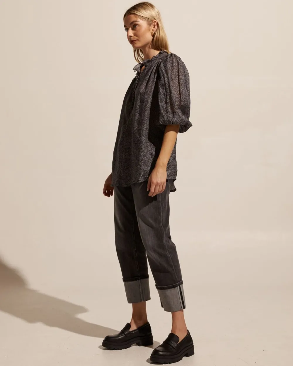 zoe kratzmann Lilt Top-Graphite Leopard|Women Tops