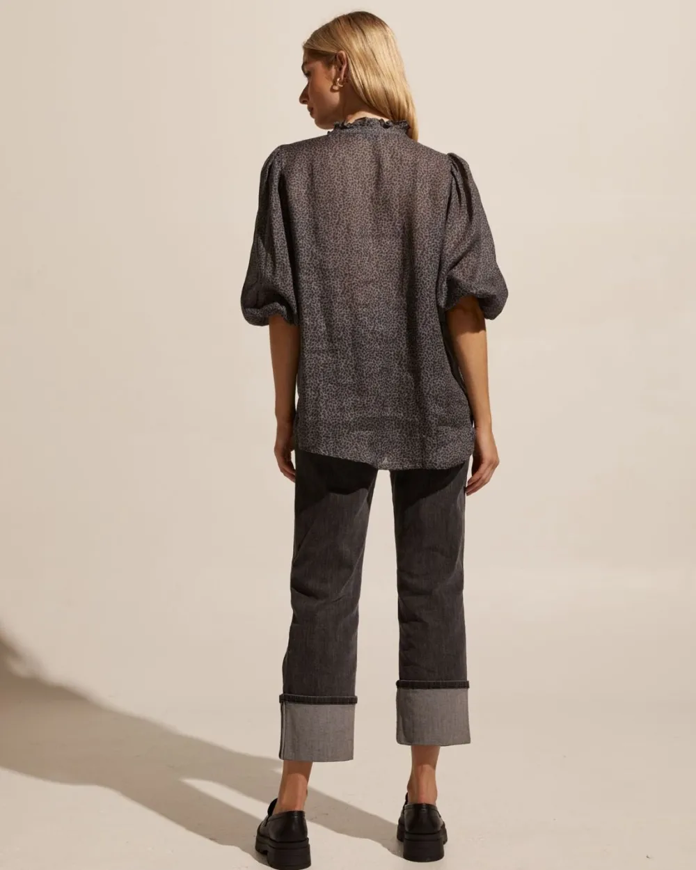 zoe kratzmann Lilt Top-Graphite Leopard|Women Tops