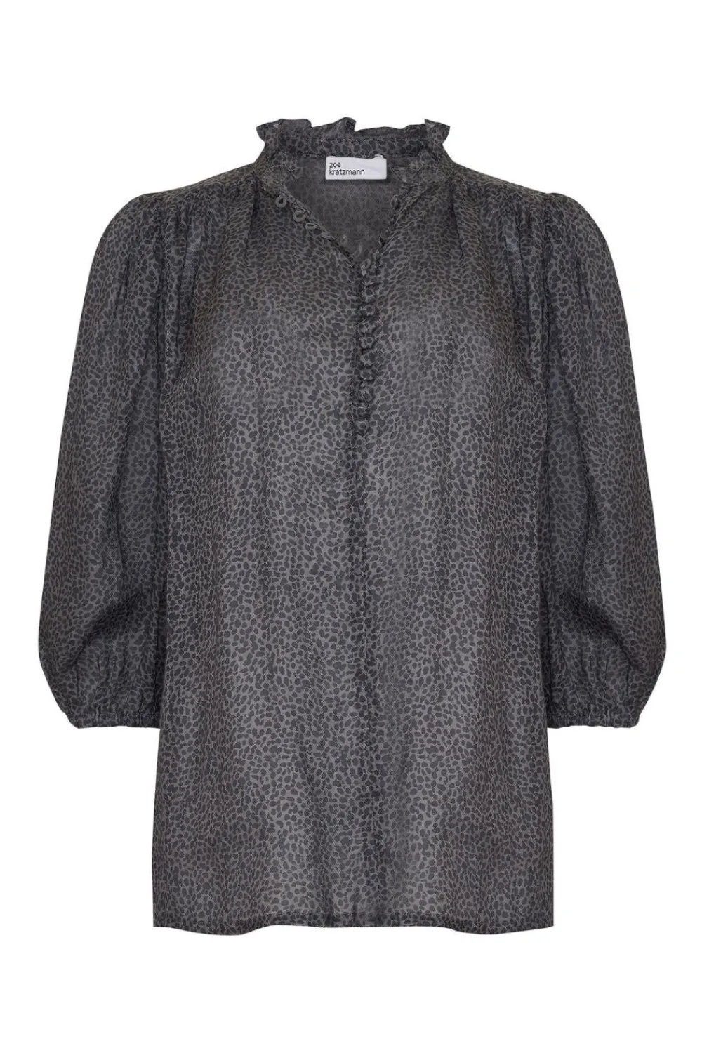 zoe kratzmann Lilt Top-Graphite Leopard|Women Tops