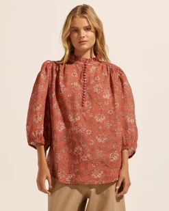 zoe kratzmann Lilt Top-Rust Paisley|Women Tops