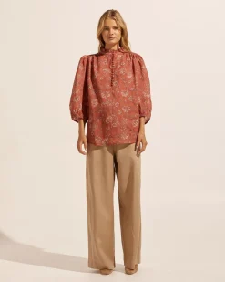 zoe kratzmann Lilt Top-Rust Paisley|Women Tops