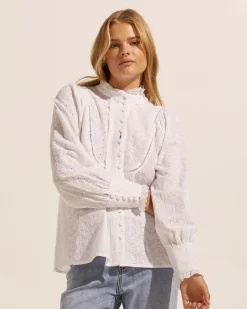 zoe kratzmann Linger Top-Porcelain|Women Tops