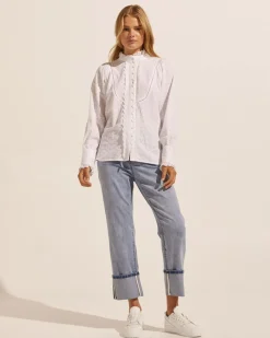 zoe kratzmann Linger Top-Porcelain|Women Tops