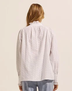 zoe kratzmann Linger Top-Porcelain|Women Tops