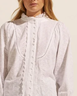 zoe kratzmann Linger Top-Porcelain|Women Tops