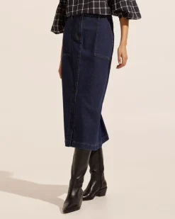 zoe kratzmann Loft Skirt-Dark Denim|Women Bottoms