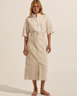 zoe kratzmann Loft Skirt-Stone|Women Bottoms