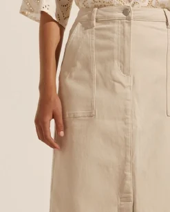 zoe kratzmann Loft Skirt-Stone|Women Bottoms