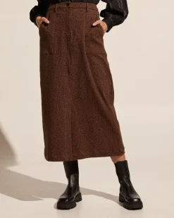 zoe kratzmann Loft Skirt-Toast Leopard|Women Bottoms