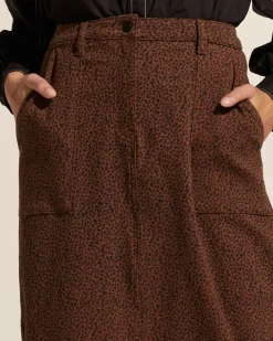 zoe kratzmann Loft Skirt-Toast Leopard|Women Bottoms