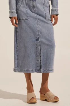 zoe kratzmann Loft Skirt-Washed Denim|Women Bottoms