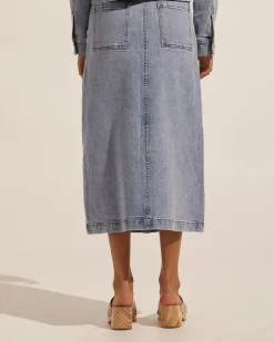 zoe kratzmann Loft Skirt-Washed Denim|Women Bottoms