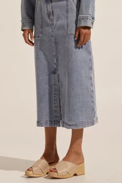zoe kratzmann Loft Skirt-Washed Denim|Women Bottoms