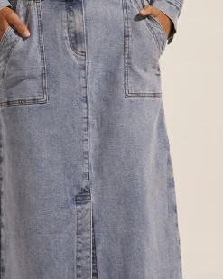 zoe kratzmann Loft Skirt-Washed Denim|Women Bottoms
