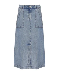 zoe kratzmann Loft Skirt-Washed Denim|Women Bottoms