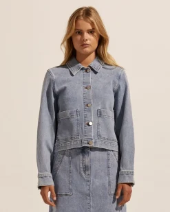 zoe kratzmann Measure Jacket-Washed Denim|Women Jackets