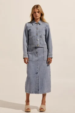 zoe kratzmann Measure Jacket-Washed Denim|Women Jackets