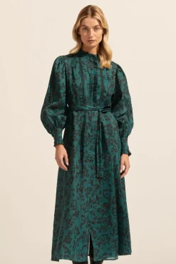 zoe kratzmann Melody Dress-Green Floral|Women Dresses